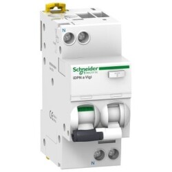Schneider Electric A9D34620, 20 Amper, 30mA, Monofaze, C Tipi, Kaçak Akım Korumalı Otomatik Sigorta, 2 Kutuplu (1Faz+Nötr), 4.5 kA