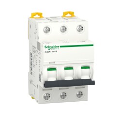 Schneider Electric A9F73304, 4 Amper, 3 Fazlı, B Tipi, Otomatik Sigorta, 6 kA, B4x3