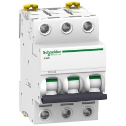 Schneider Electric A9F73363, 63 Amper, 3 Fazlı, B Tipi, Otomatik Sigorta, 6 kA, B63x3