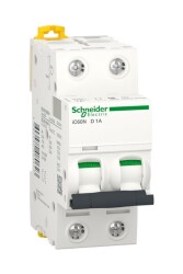 Schneider Electric A9F75201, iC60N - minyatür devre kesici - 2P - 1A - D eğrisi