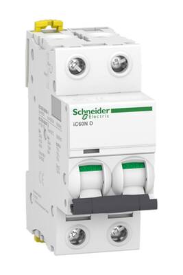 Schneider Electric A9F75225, iC60N - minyatür devre kesici - 2P - 25A - D eğrisi - 1