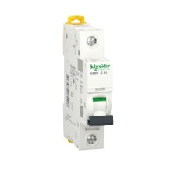 Schneider Electric A9F84103, 3 Amper, 1 Fazlı, C Tipi, Otomatik Sigorta, 10 kA, C3x1