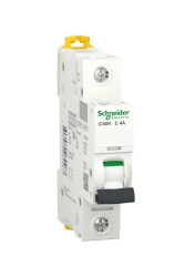 Schneider Electric A9F84104, 4 Amper, 1 Fazlı, C Tipi, Otomatik Sigorta, 10 kA, C4x1
