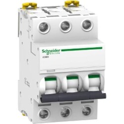Schneider Electric A9F84320, 20 Amper, 3 Fazlı, C Tipi, Otomatik Sigorta, 10 kA, C20x3A