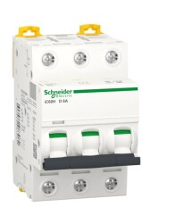 Schneider Electric A9F85306, iC60H - minyatür devre kesici - 3P - 6A - D eğrisi