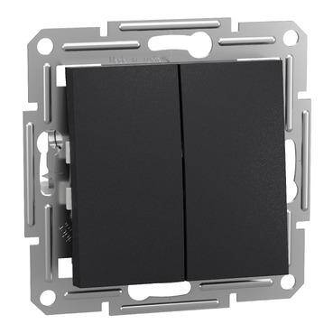 Schneider Electric EPH1100171,Asfora – İkili Liht Buton – Antrasit - 1