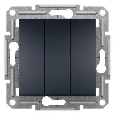 Schneider Electric EPH2100171, Asfora Antrasit Çerçevesiz 3lü Anahtar - 1