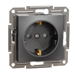 Schneider Electric EPH2900271, Asfora – Çocuk Korumalı Topraklı Priz, 16A – Antrasit - Schneider