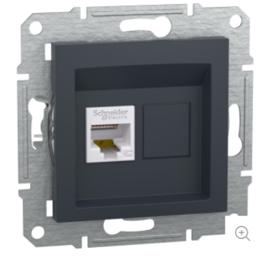 Schneider Electric EPH430017102, Asfora – Tekli RJ45 Boş Data Prizi – Antrasit - 1