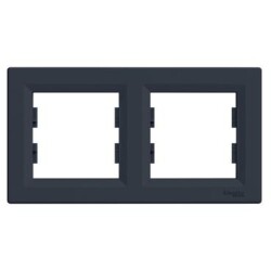 Schneider Electric EPH5800271, Asfora – İkili Çerçeve – Antrasit - Schneider