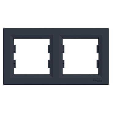 Schneider Electric EPH5800271, Asfora – İkili Çerçeve – Antrasit - 1