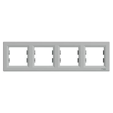 Schneider Electric EPH5800461, Asfora – Dörtlü Çerçeve – Alüminyum - 1