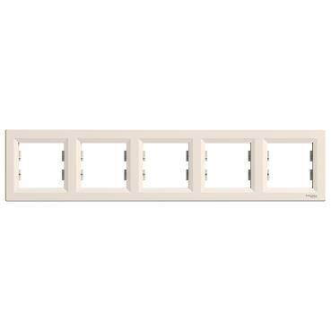 Schneider Electric EPH5800523, Asfora – Beşli Çerçeve – Krem - 1