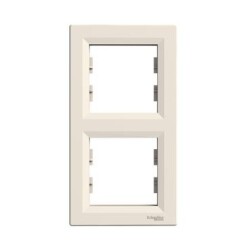 Schneider Electric EPH5810223, Asfora – İkili Çerçeve Dikey – Krem