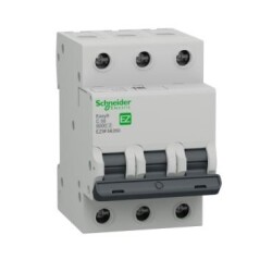 Schneider Electric EZ9F56350, 50 Amper, 3 Fazlı, C Tipi, Otomatik Sigorta, 6 kA, C50x3 - Schneider