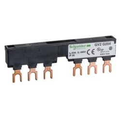 Schneider Electric GV2G254 TeSys GV2, TeSys D ve K ve U - Comb busbar - 63 A - 2 tap-off - 54 mm aralık