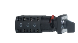 Schneider Electric K10D024MCH, Harmony K kamlı voltmetre şalteri, faz-faz arası ölçüm, 16 mm veya 22 mm, plastik, 4 konumlu, 0 konumu, 45 derece, 10 A, 30x30 mm, 0/L1-L2/L2-L3/L3-L1 işaretli