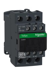 Schneider Electric LC1D25BL, 25 Amper, 11 kW, Güç Kontaktörü, 24 Volt DC, 3 Kutuplu, 1NA+1NK - Schneider