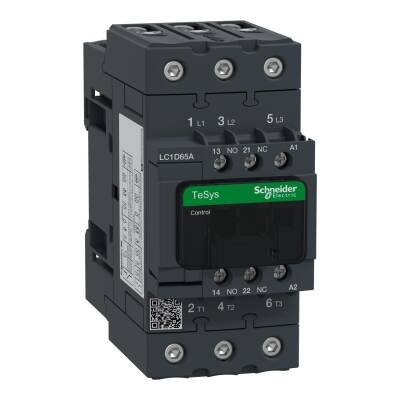 Schneider Electric LC1D65AB7 TeSys D kontaktör  3P(3 NA) AC-3 <= 440 V 65 A  24 V AC 50/60 Hz bobin - 1
