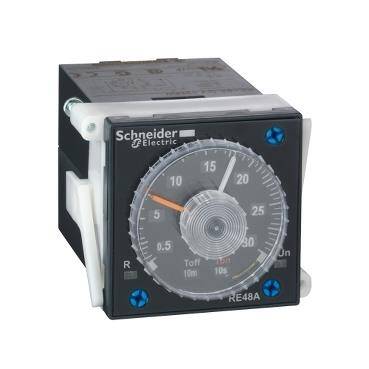 Schneider Electric RE48ACV12MW, Çift Fonksiyonlu Röle, Harmony Zamanlayıcı Röleleri, 5A, 2Co, 0,02S...300H, Asimetrik Yanıp Sönme, 24...240V AC DC - 1