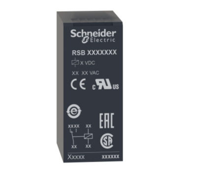 Schneider Electric RSB1A160BD, Arayüz Fişi Rölesi, Harmony Elektromekanik Röleler, 16A, 1C/O, 24V DC - 1
