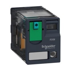 Schneider Electric RXM2AB2BD, Minyatür Fiş Takılabilir Röle, Harmony Elektromekanik Röleler, 12A, 2C/O, Led ile, Kilitlenebilir Test, 24V DC
