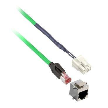 Schneider Electric VW3L1T000R30, devreye alma kablosu, Lexium ILA, ILE, ILS, adaptörle pc'ye bağlantı için - 1