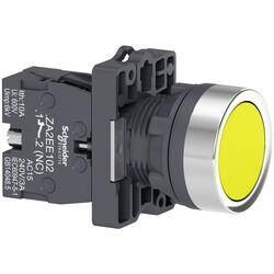 Schneider Electric XA2EA51, Yuvarlak sarı yaylı buton - yay dönüşlü - 1NA - 1
