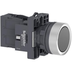 Schneider Electric XA2EH021, Yuvarlak siyah yaylı buton Ø 22 -kalıcı - 1NA