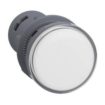 Schneider Electric XA2EVM1LC, Sinyal lambası, plastik, beyaz,  22 mm, LEDli, 220...230V AC - 1