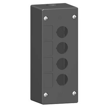 Schneider Electric XALG04, Harmony XALG, Boş kontrol istasyonu, mineralle güçlendirilmiş poliamid, siyah, 4 kesit, zorlu ortamlar için - 1