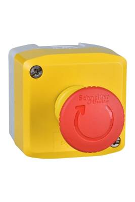 Schneider Electric XALK178F, sarı istasyon - 1 kırmz mantar başlık basm düğ döndürlrk serbs bırakılan 2NK - 1