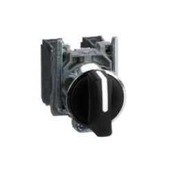 Schneider Electric XB4BD33, Siyah Mandal Buton, 2NA, 2-0-1 Aç-Kapa, 22mm, Metal Gövdeli
