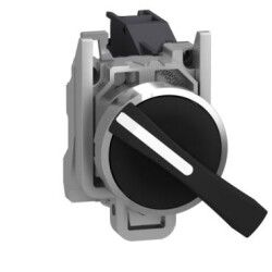 Schneider Electric  XB4BJ21, siyah eksiksiz mandal buton Ø22 2 konumlu sabit 1NA