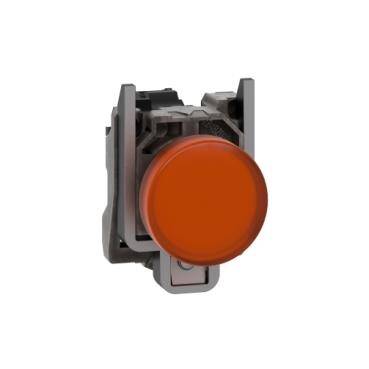 Schneider Electric XB4BV65, <=250V BA9s ampul için turuncu eksiksiz pilot ışığı Ø22 düz lens - 1