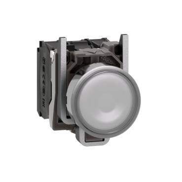 Schneider Electric XB4BW31M5, beyaz sıva altı eksiksiz ışıklı Buton 22 yaylı dönüş 1NA+1NK 220...240V - 1