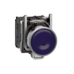 Schneider Electric XB4BW36B5, mavi sıva altı eksiksiz ışıklı Buton Ø22 yaylı dönüş 1NA+1NK 24V - Schneider
