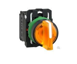 Schneider Electric XB5AK135M5, turuncu eksiksiz ışıklı mandal buton 22 3 konumlu sabit 1NA-1NK 230V