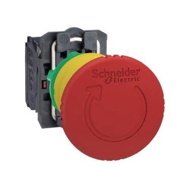 Schneider Electric XB5AS8445, kırmızı Acil durdurma basm düğ tetik mandllm dönd serb bırakılan 1NA-1NK - 1