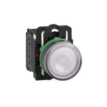 Schneider Electric XB5AW31M5, beyaz sıva altı eksiksiz ışıklı Buton 22 yaylı dönüş 1NA+1NK 220...240V - 1