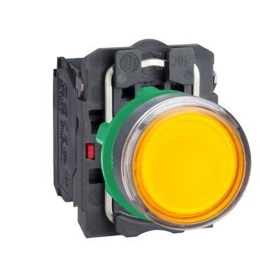 Schneider Electric XB5AW3565, turuncu sıva altı eksiksiz ışıklı Buton yaylı dönüş 1NA-1NK 250V - 1