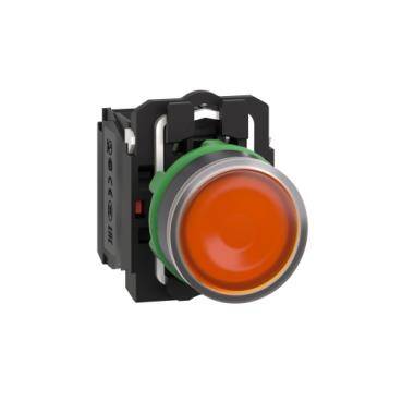 Schneider Electric XB5AW35M5, turuncu sıva altı eksiksiz ışıklı Buton  yaylı dönüş 1NA-1NK 220...240V - 1