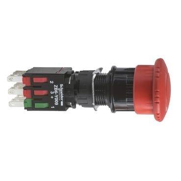 Schneider Electric XB6AS8349B, kırmızı 30 Acil durd basm düğ 16 tetik mandall döndürl serb bırakılan 1NA-2NK - 1