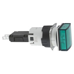 Schneider Electric XB6CV3BB, 12...24V entegre LED'li kare yeşil eksiksiz pilot ışığı 