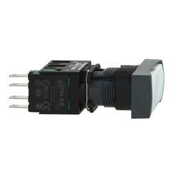 Schneider Electric XB6DA11B, beyaz dikdörtgen sıva altı eksiksiz Buton yaylı dönüş 1NA işaretsiz
