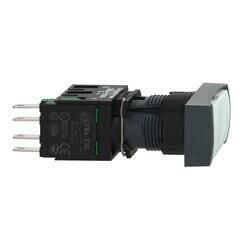Schneider Electric XB6DA11B, beyaz dikdörtgen sıva altı eksiksiz Buton yaylı dönüş 1NA işaretsiz - 1