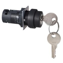 Schneider Electric XB7EG21P, anahtar selkt anh - Ø 22 - anahtar kilidi - 2 konum - 1 NA - Ronis 455 sol taraf - Schneider