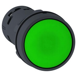 Schneider Electric XB7NA31, Yeşil Kumanda Start Butonu, 1NA, Yaylı Tip, 22mm, Monoblok