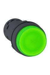 Schneider Electric XB7NJ03B1, Aydınlatmalı basmalı düğme, Harmony XB7, yeşil çıkıntılı, 22 mm, entegre LED, bas ve bas bırak, 1NA, 24 V AC