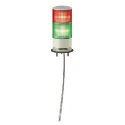 Schneider Electric XVGB2SW, Easy Harmony XVG, Monoblok ışıklı kolon, Ø60, kırmızı yeşil, sabit ışıklı, buzzer, taban montajı, IP42, 24 V AC/DC